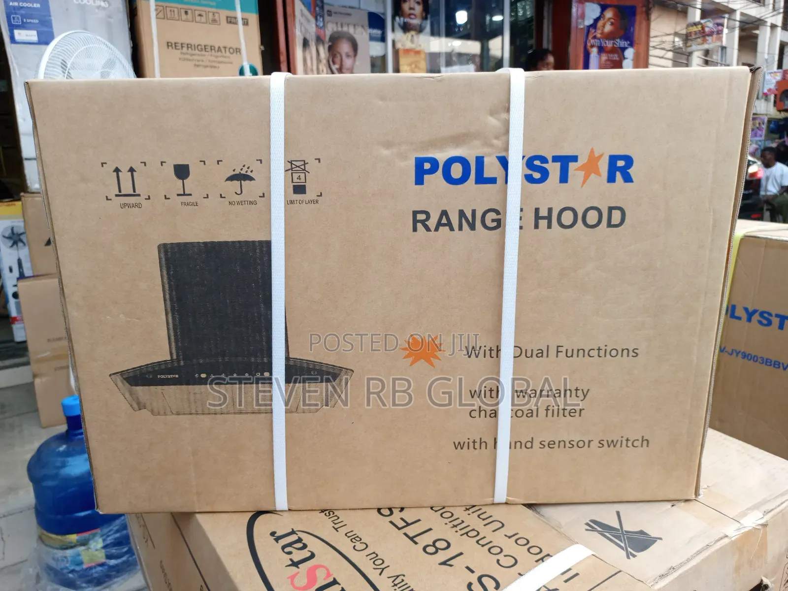 Polystar 60cm 4 Burner Kitchen Smoke Range Hood | Pv-6009bd