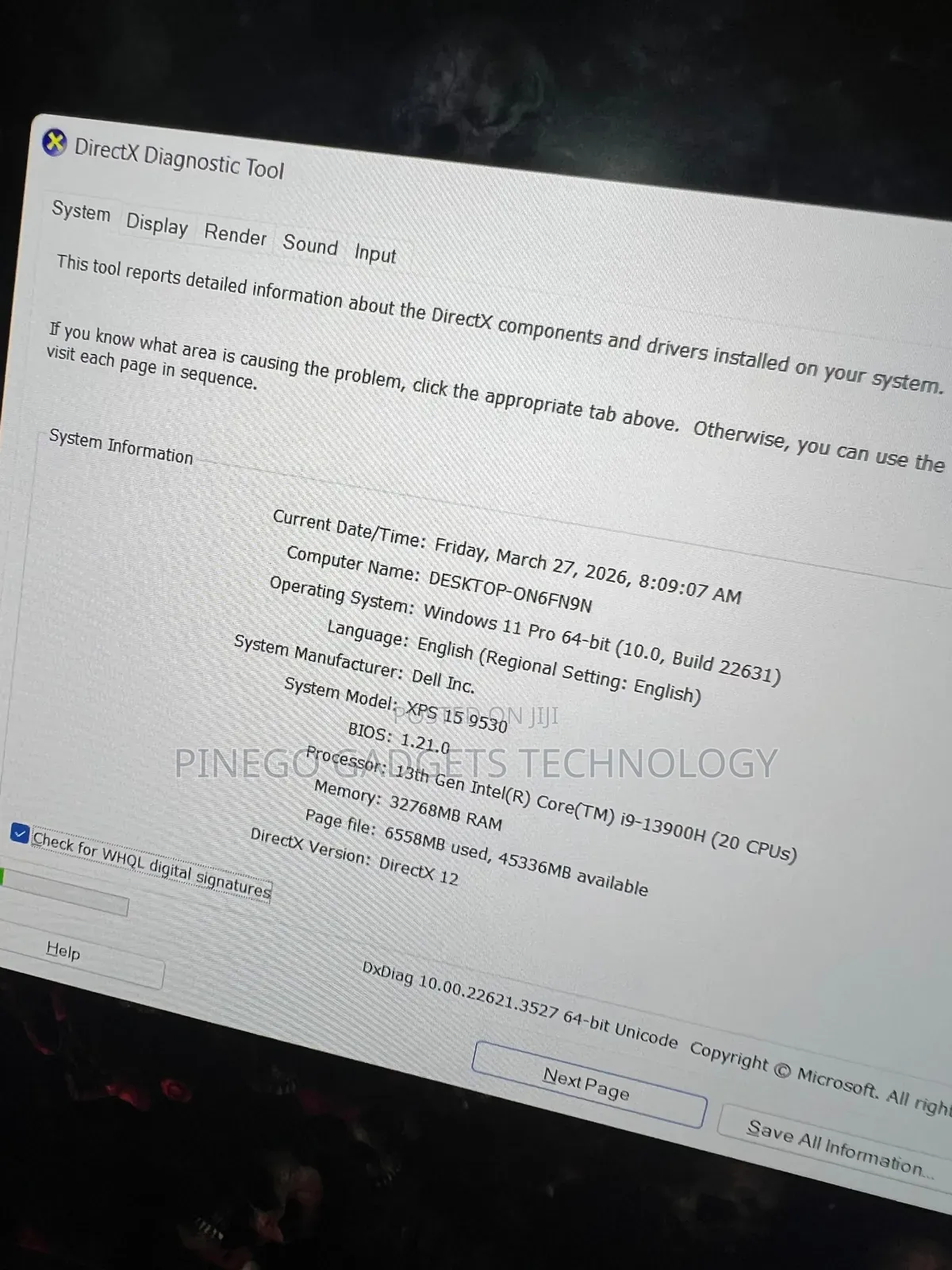 Laptop Dell XPS 15 (9530) 32GB Intel Core i9 SSD 1T