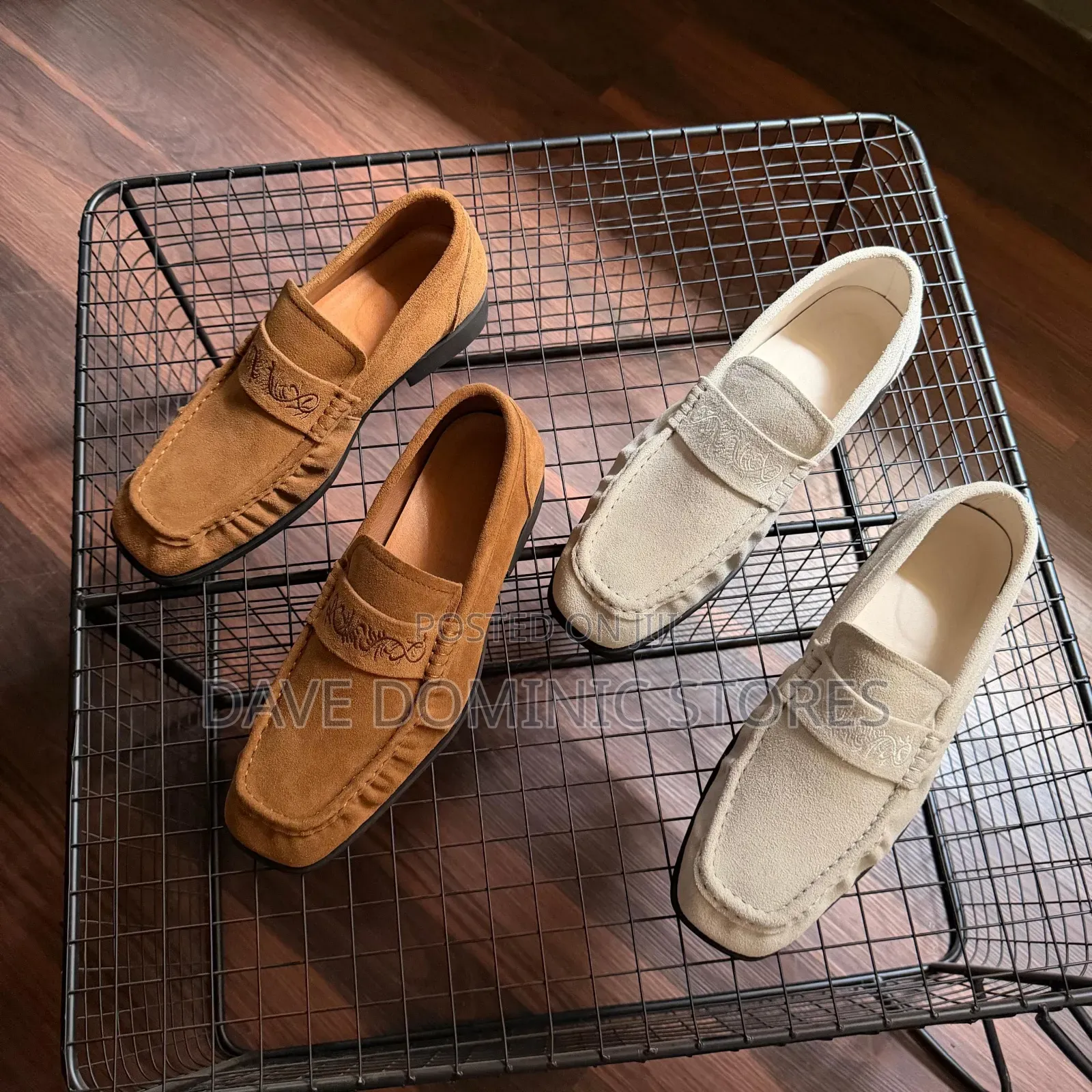 The Original Japanese Embroidery Logo Plaque Suede Loafers in Vintage