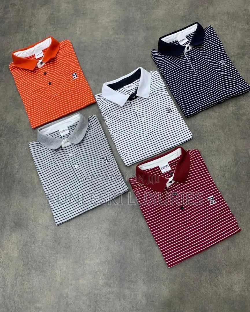 Original Tommy Hilfiger Strips Polo T-Shirt Collections