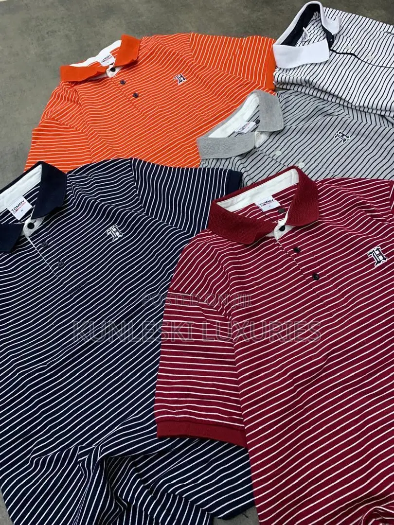 Original Tommy Hilfiger Strips Polo T-Shirt Collections