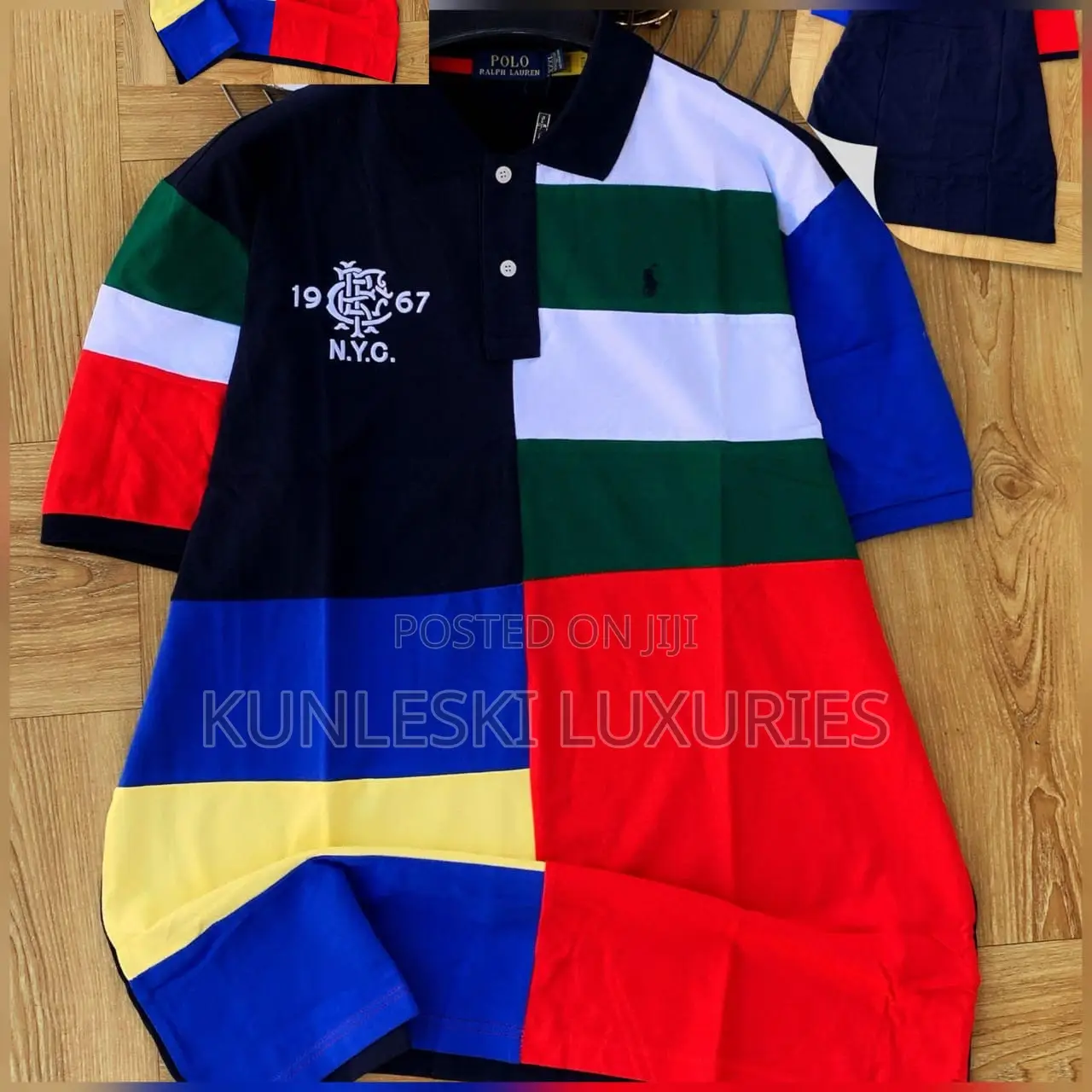 Original Multi Color Polo Ralph Lauren Collar Neck T-Shirt