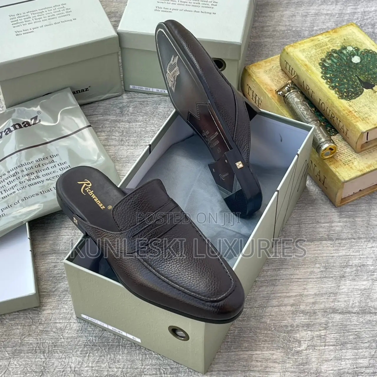 Original Richwanaz Leather Half Shoes in 2 Colors