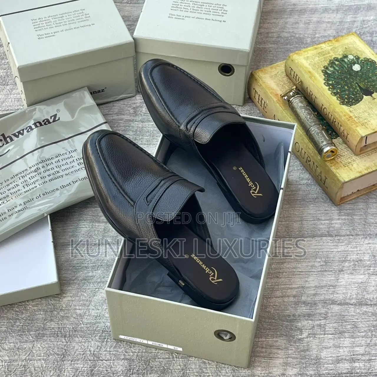 Original Richwanaz Leather Half Shoes in 2 Colors