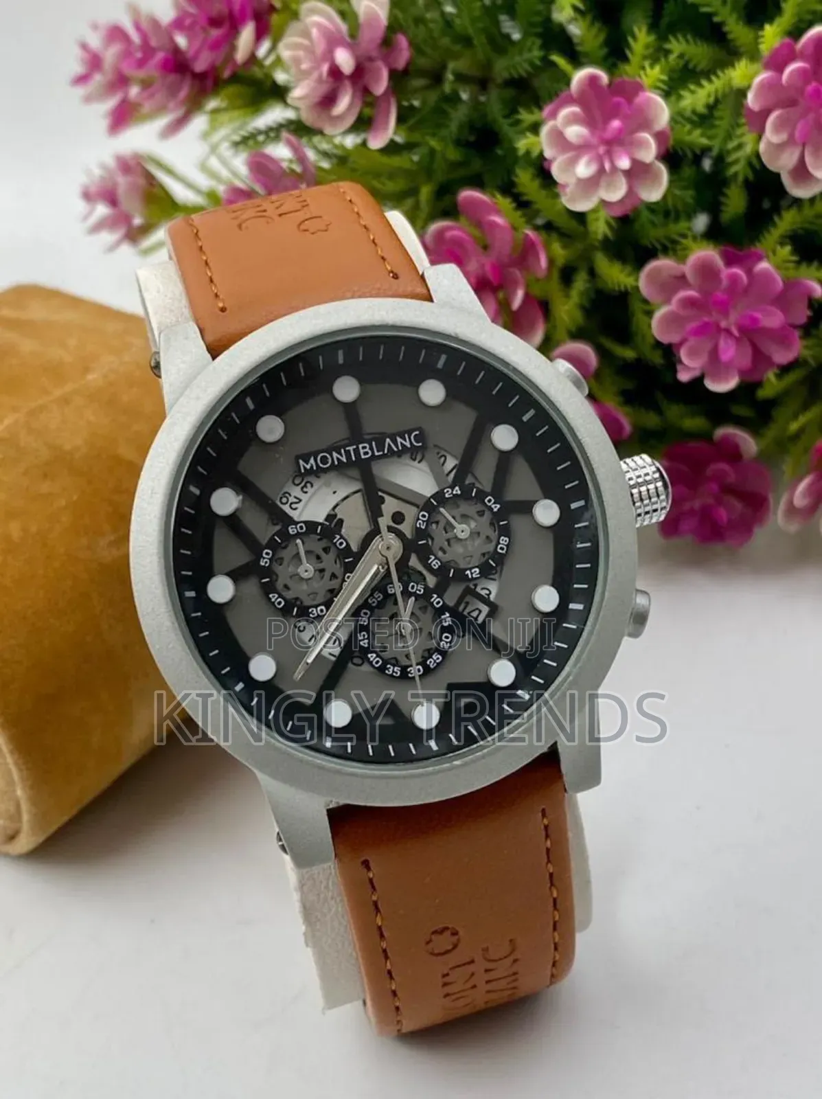 Montblanc Leather Wristwatch