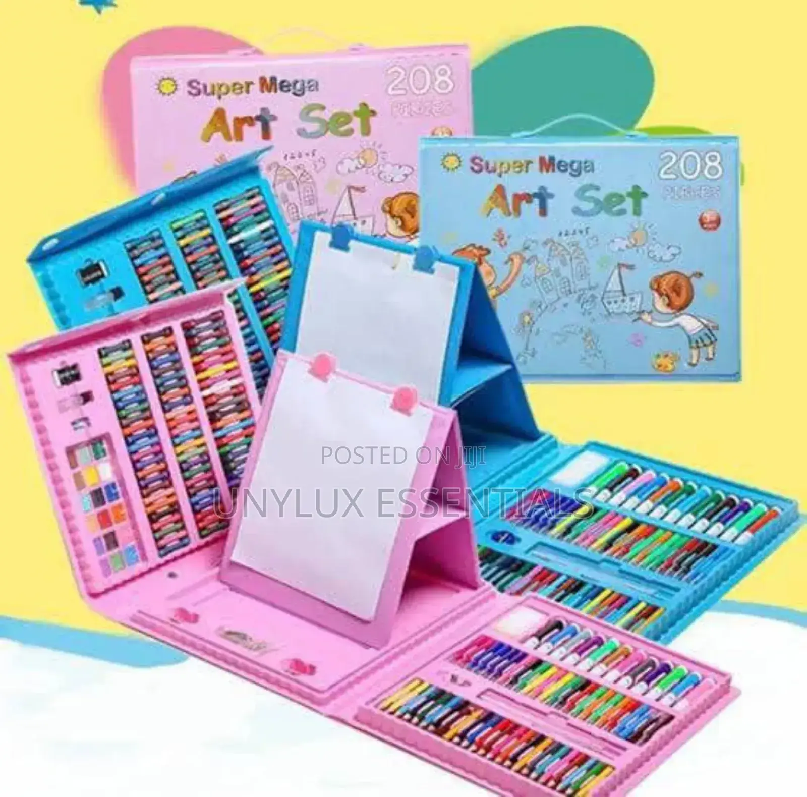 Super Megan Art Set With Two Colours Pink and Blue.