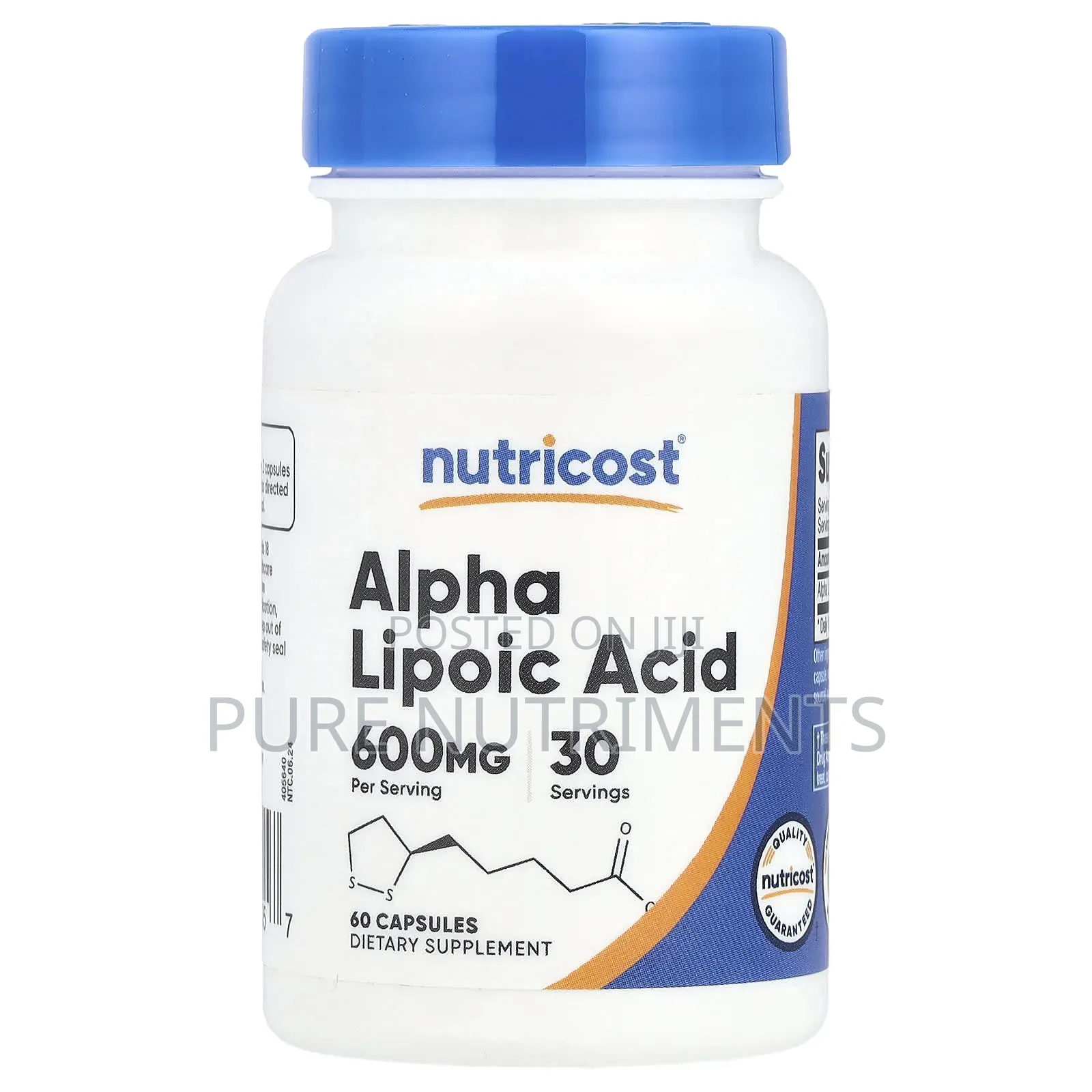 Nutricost Alpha Lipoic Acid 300mg Per Capsule 60 Capsules