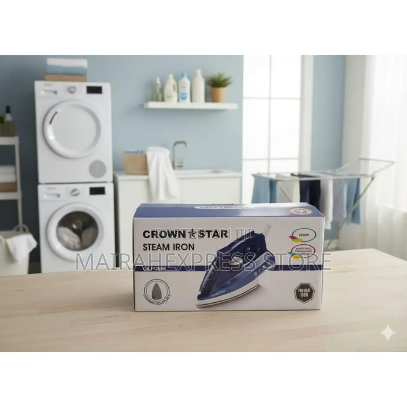 High Power 2200w Steam Iron With Non-Stick Ceramic Soleplate