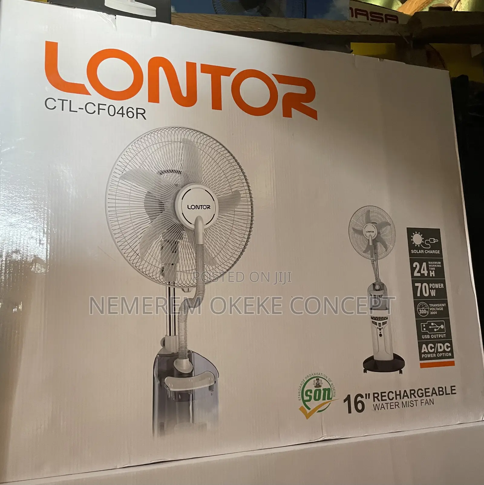 Lontor 16 Inches Water Mist Fan
