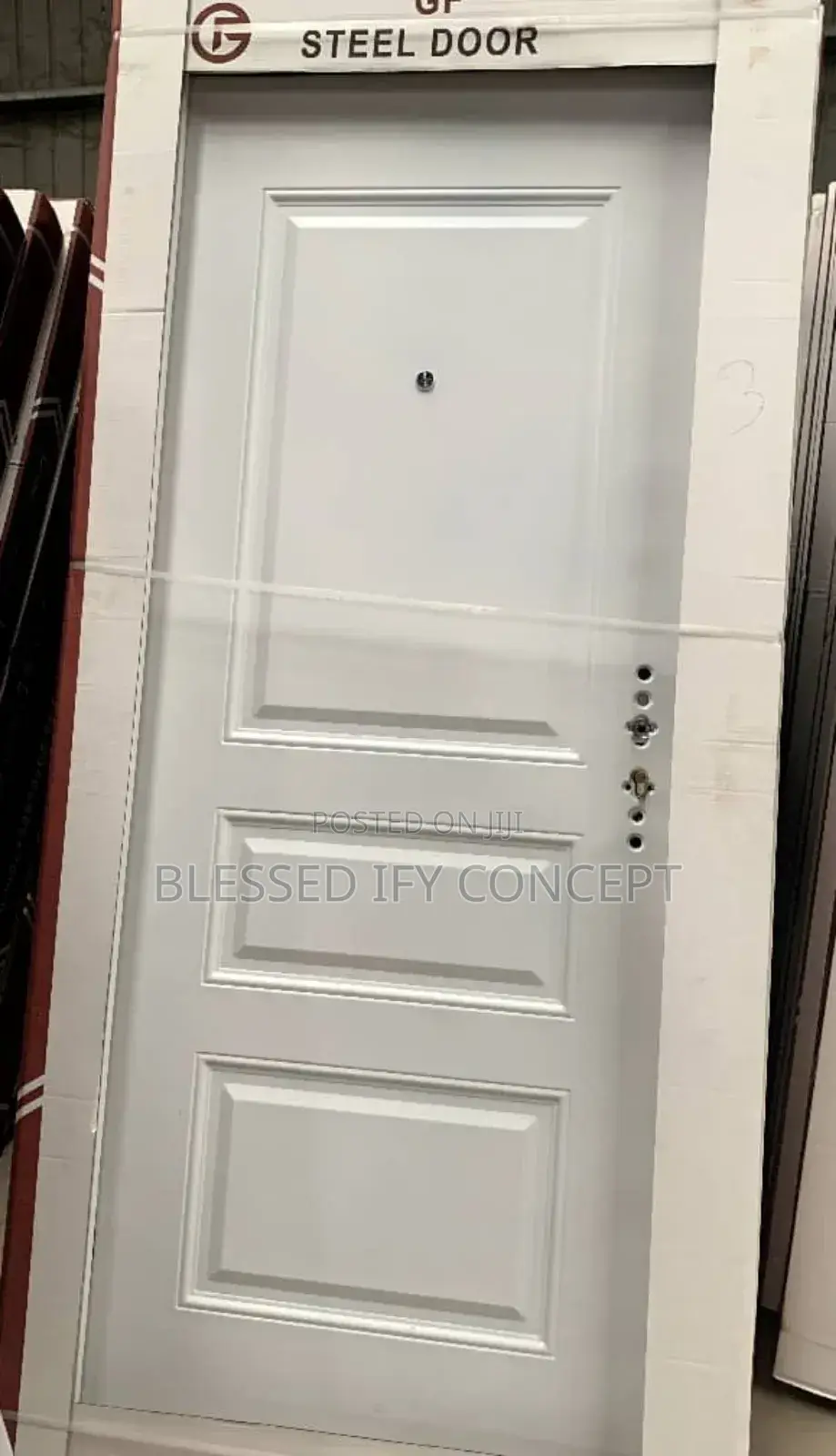 3ft by 7ft Quality Steel Door White Color