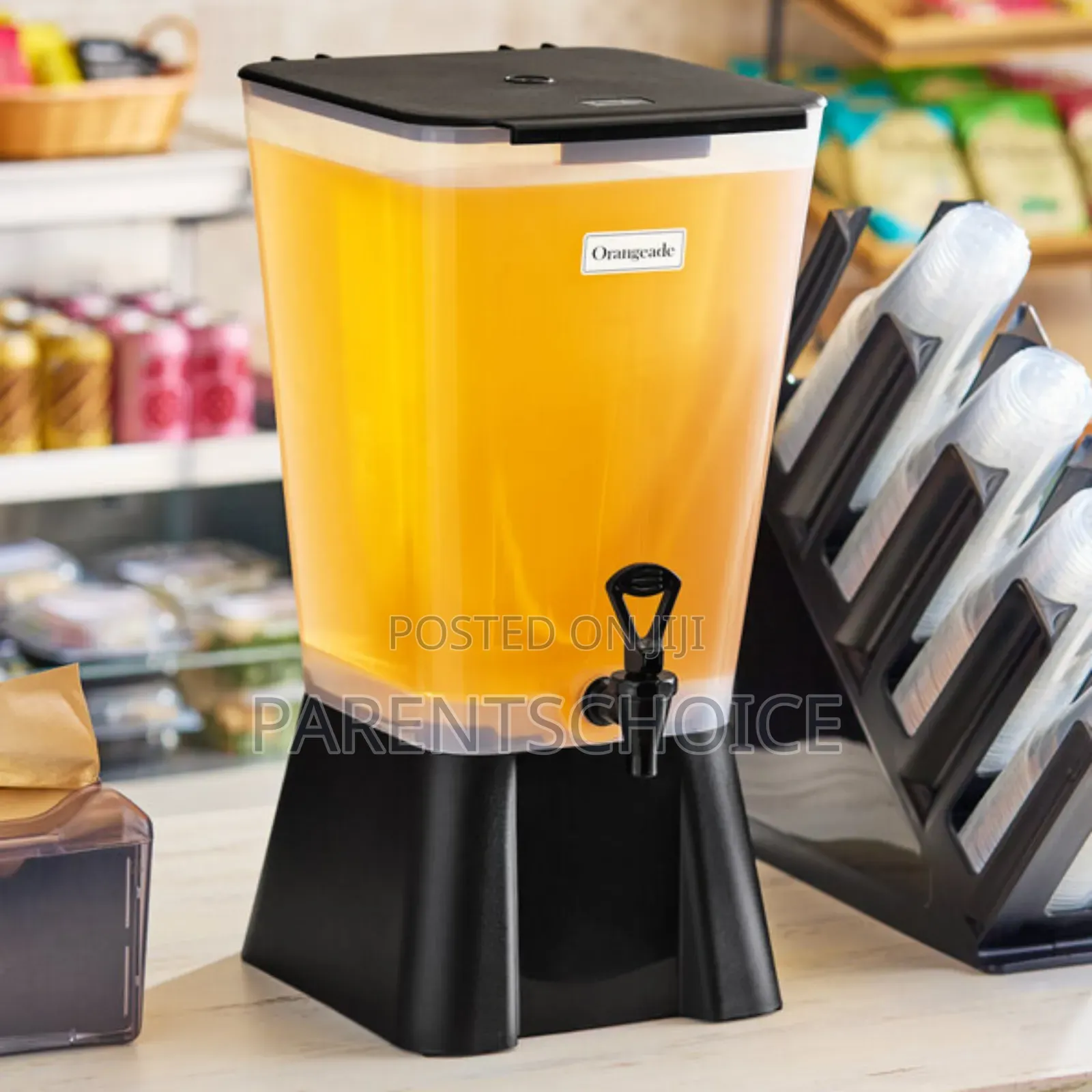 5 Gallon Black Beverage / Juice Dispenser - 19l