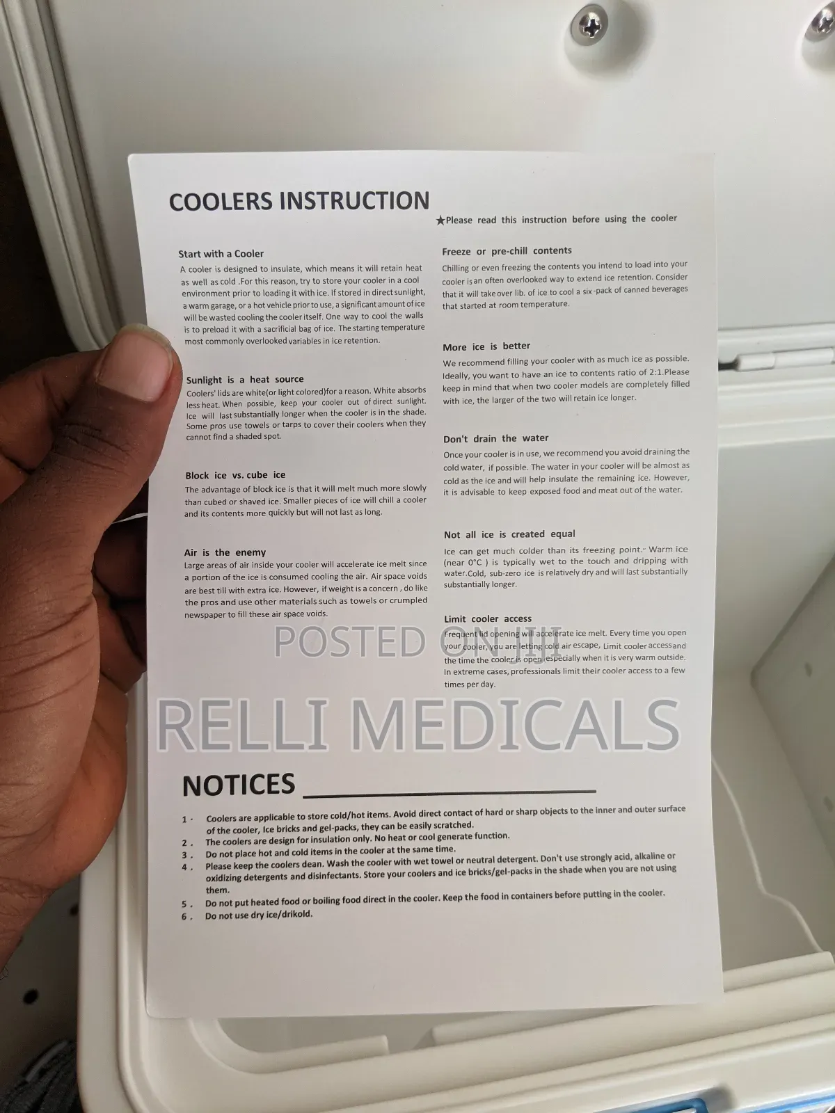Digital Thermometer Cooler Box