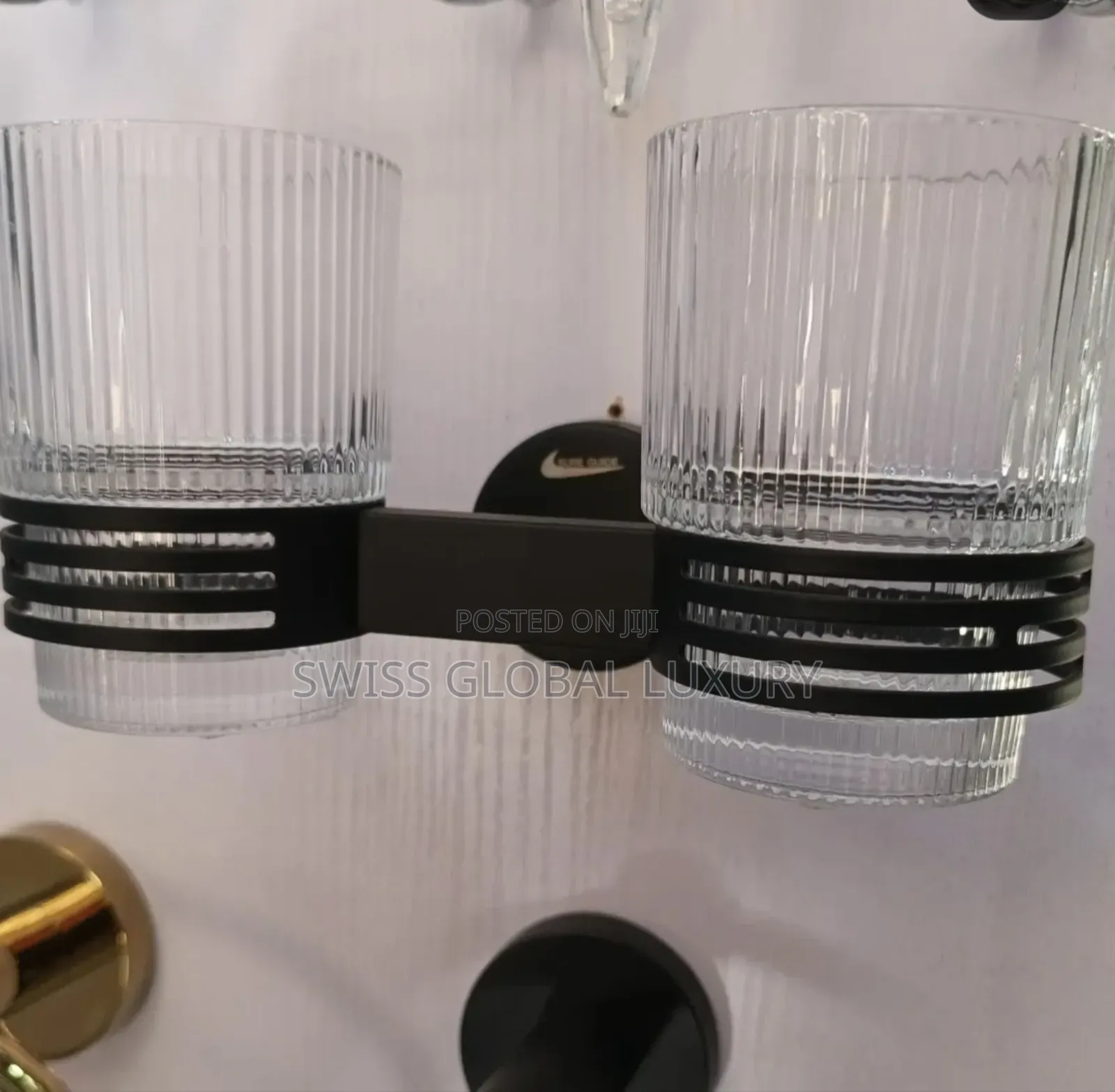 High Grade Toothbrush Holder, Available in Stemless Steel and Black.