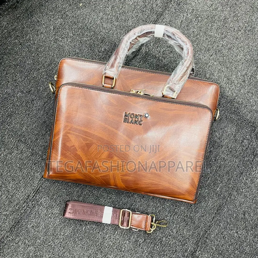 Mont Blanc Genuine Leather Laptop Bag