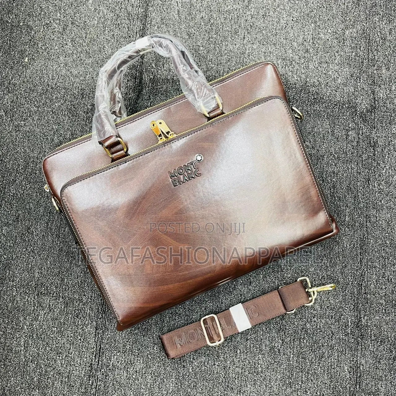 Mont Blanc Genuine Leather Laptop Bag