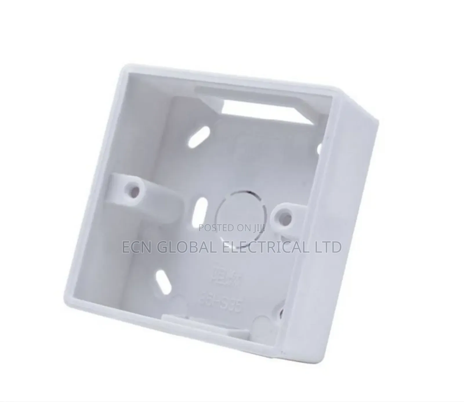 86mm X 86mm X 33mm PVC Single Mount Back Box Wall Socket Outlet Plate