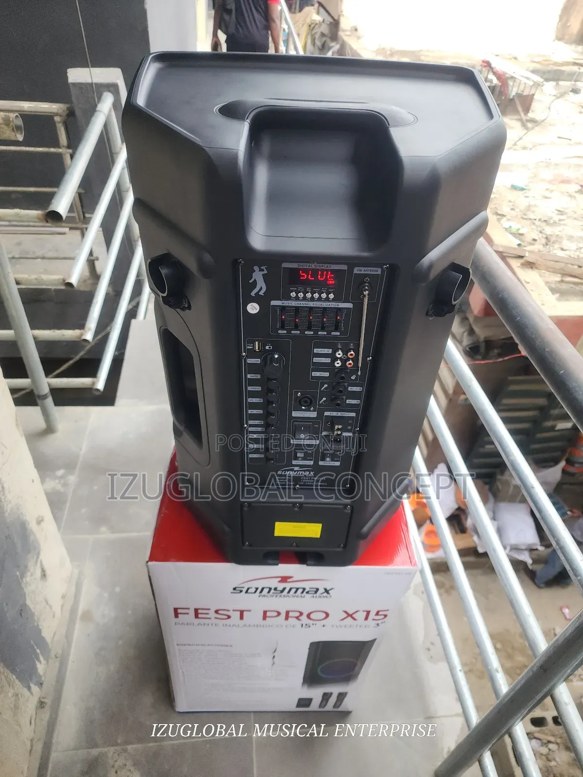 Biggest 15"Inches Rechargeable Battery Public Address Speaker