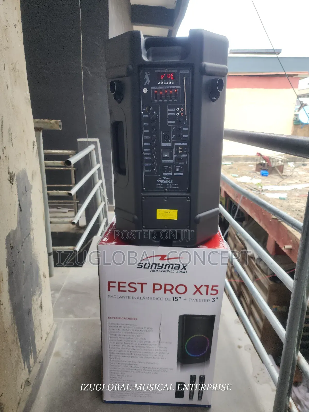 Biggest 15"Inches Rechargeable Battery Public Address Speaker