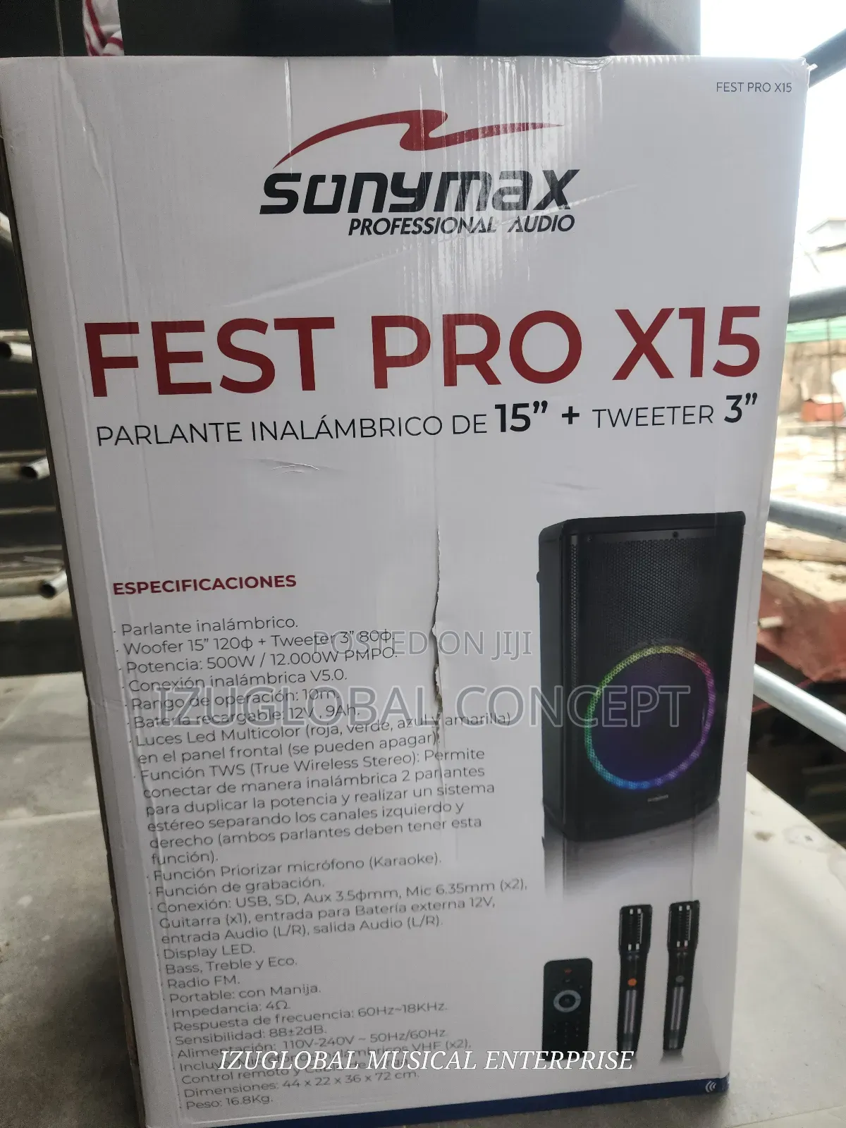 Biggest 15"Inches Rechargeable Battery Public Address Speaker