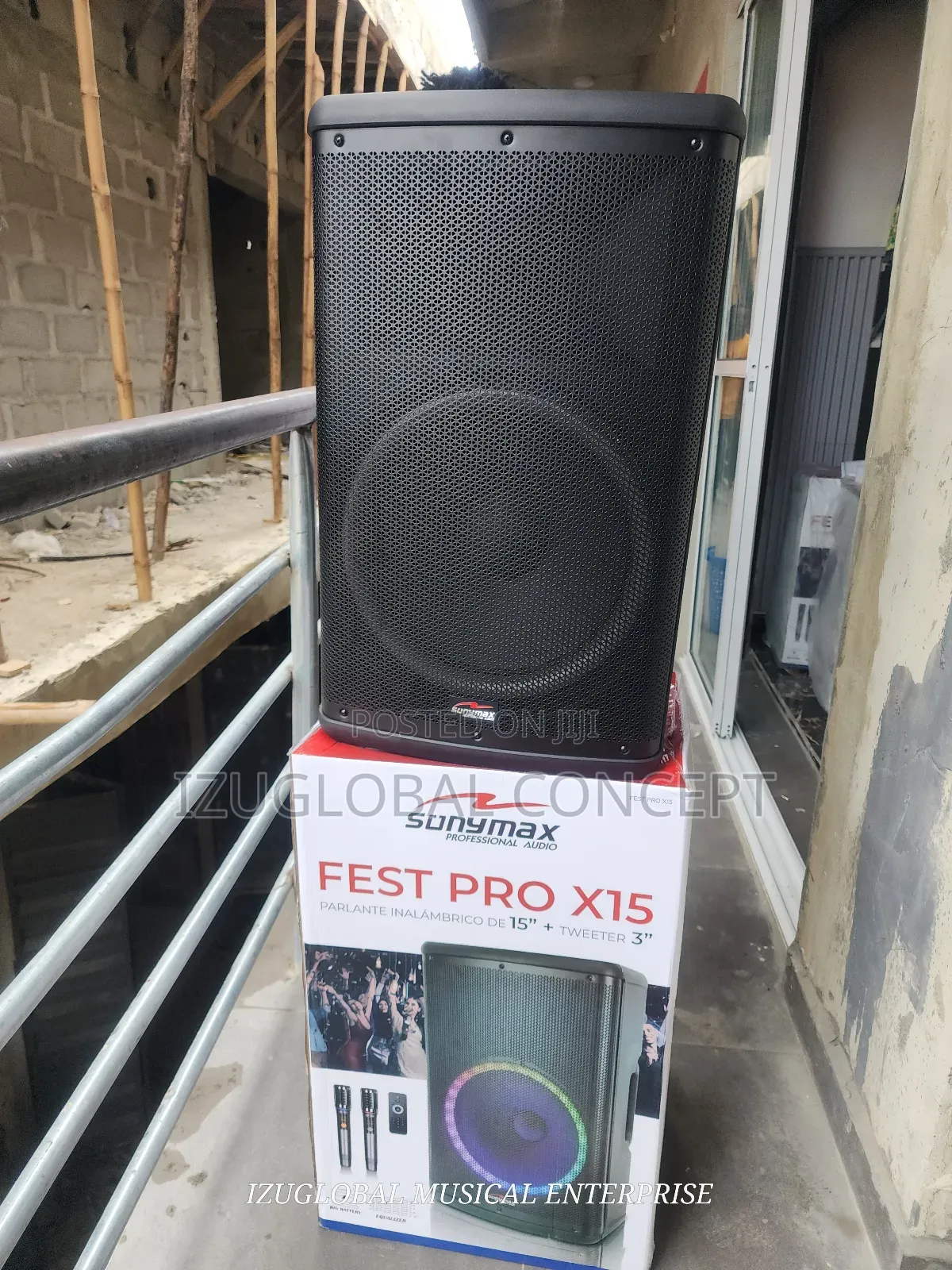 Biggest 15"Inches Rechargeable Battery Public Address Speaker