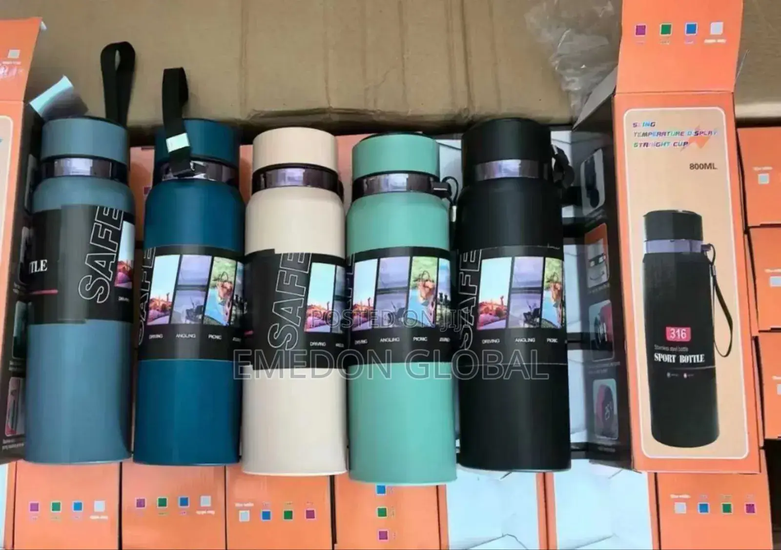 316 Stainless Steel Led Temperature Double Vacuum Flask, 800ml