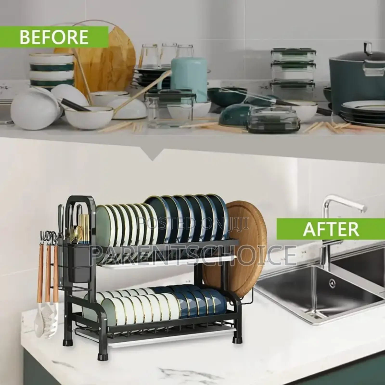 2-Layer Stainless Steel Dish Rack