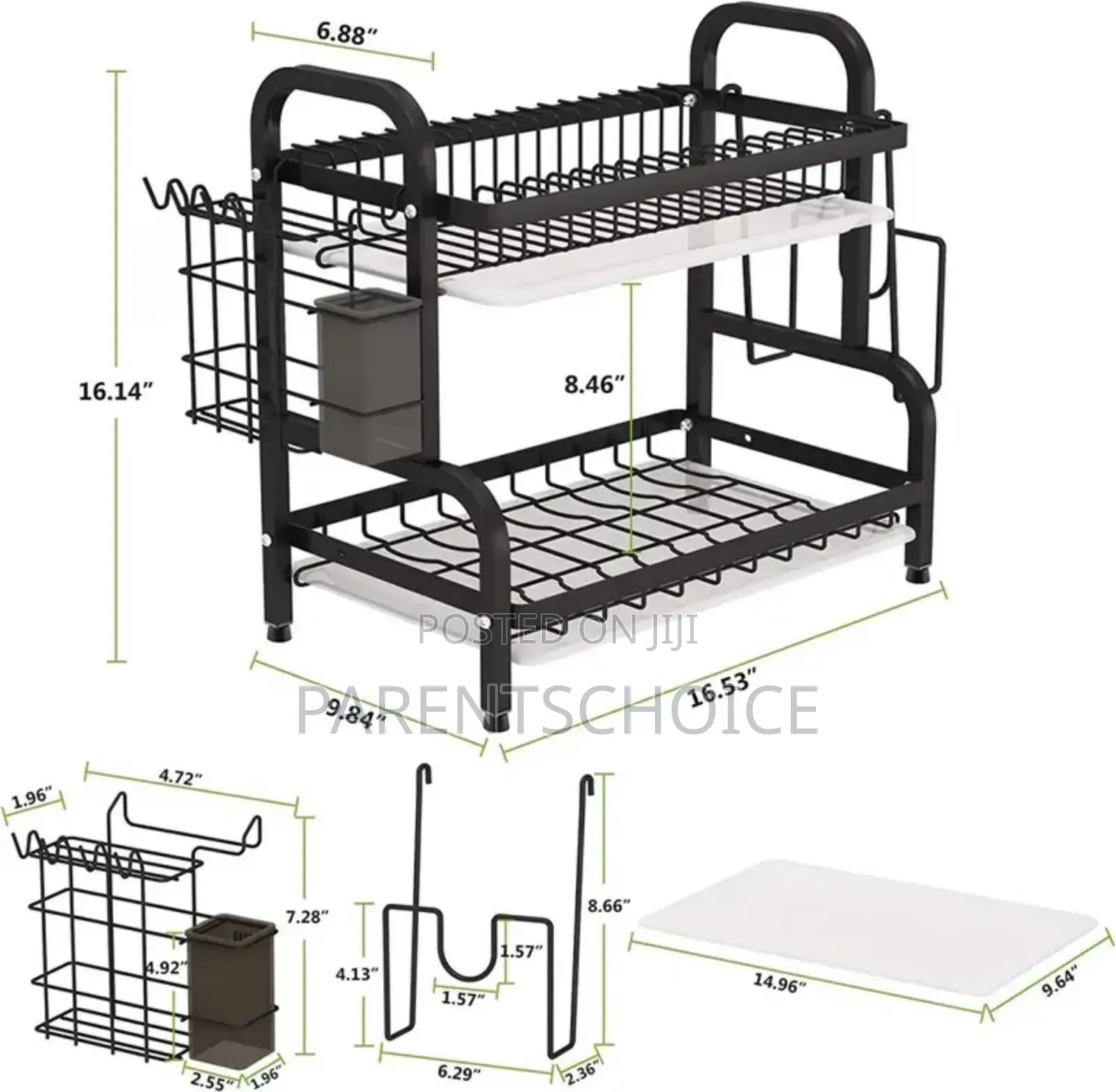 2-Layer Stainless Steel Dish Rack
