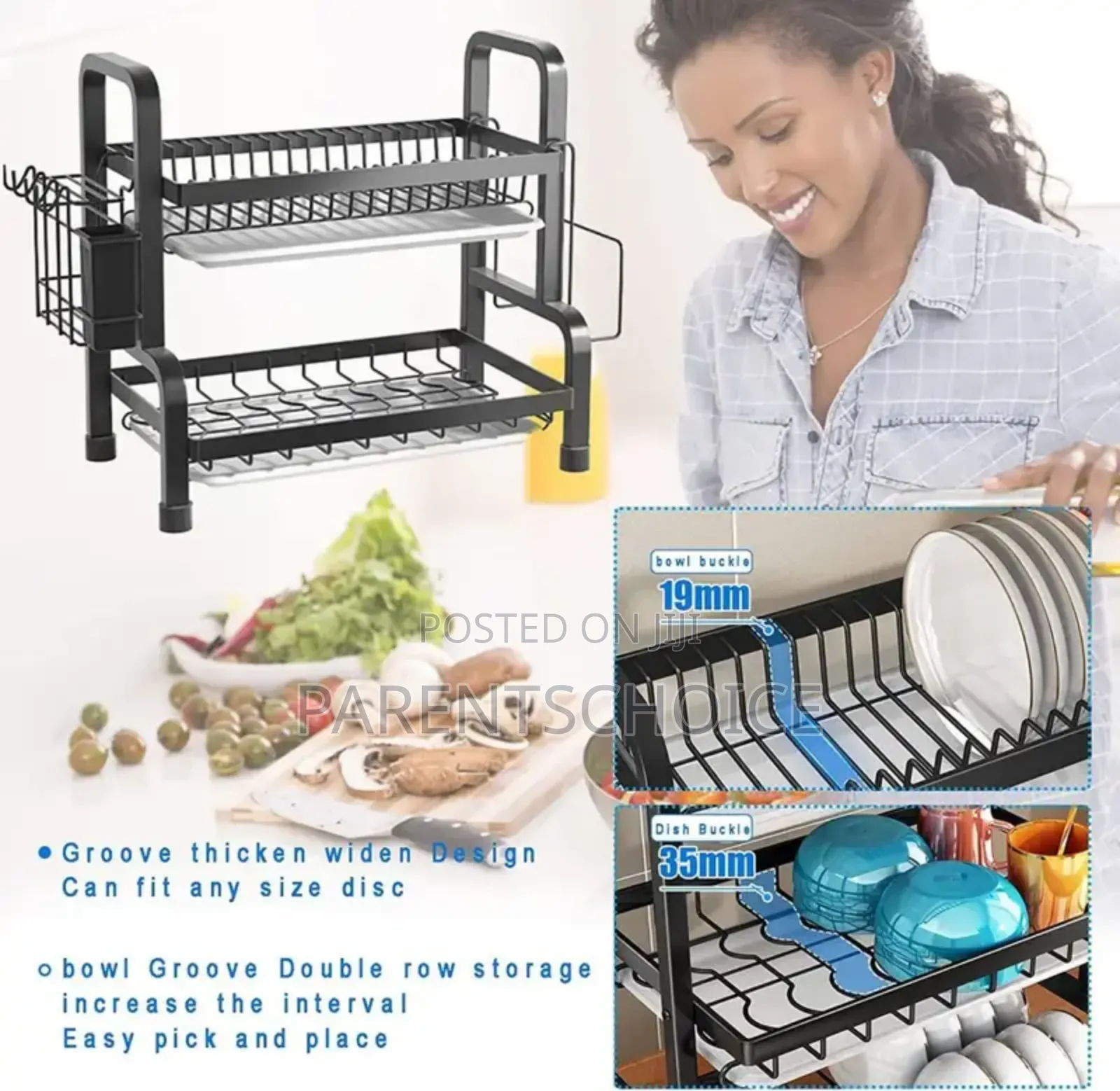 2-Layer Stainless Steel Dish Rack