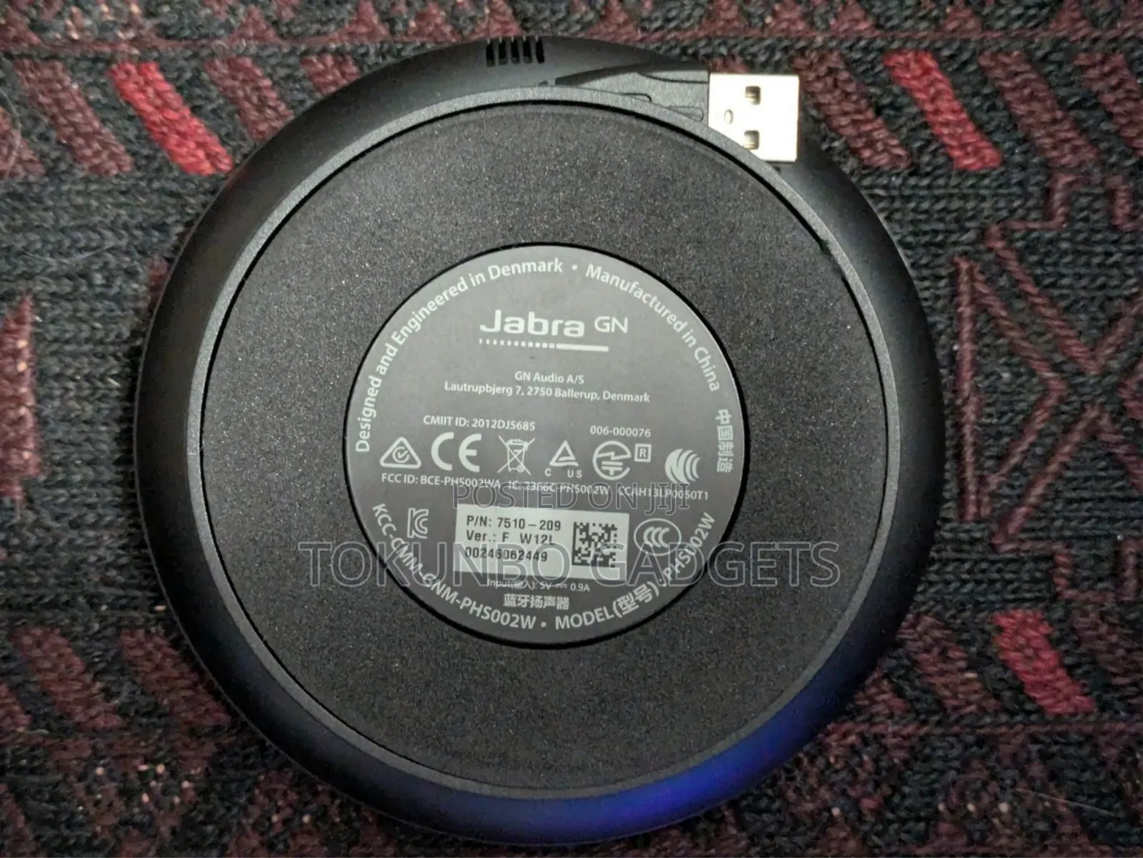 Jabra Speak Phs002w Portable Black Usb Conference Speaker