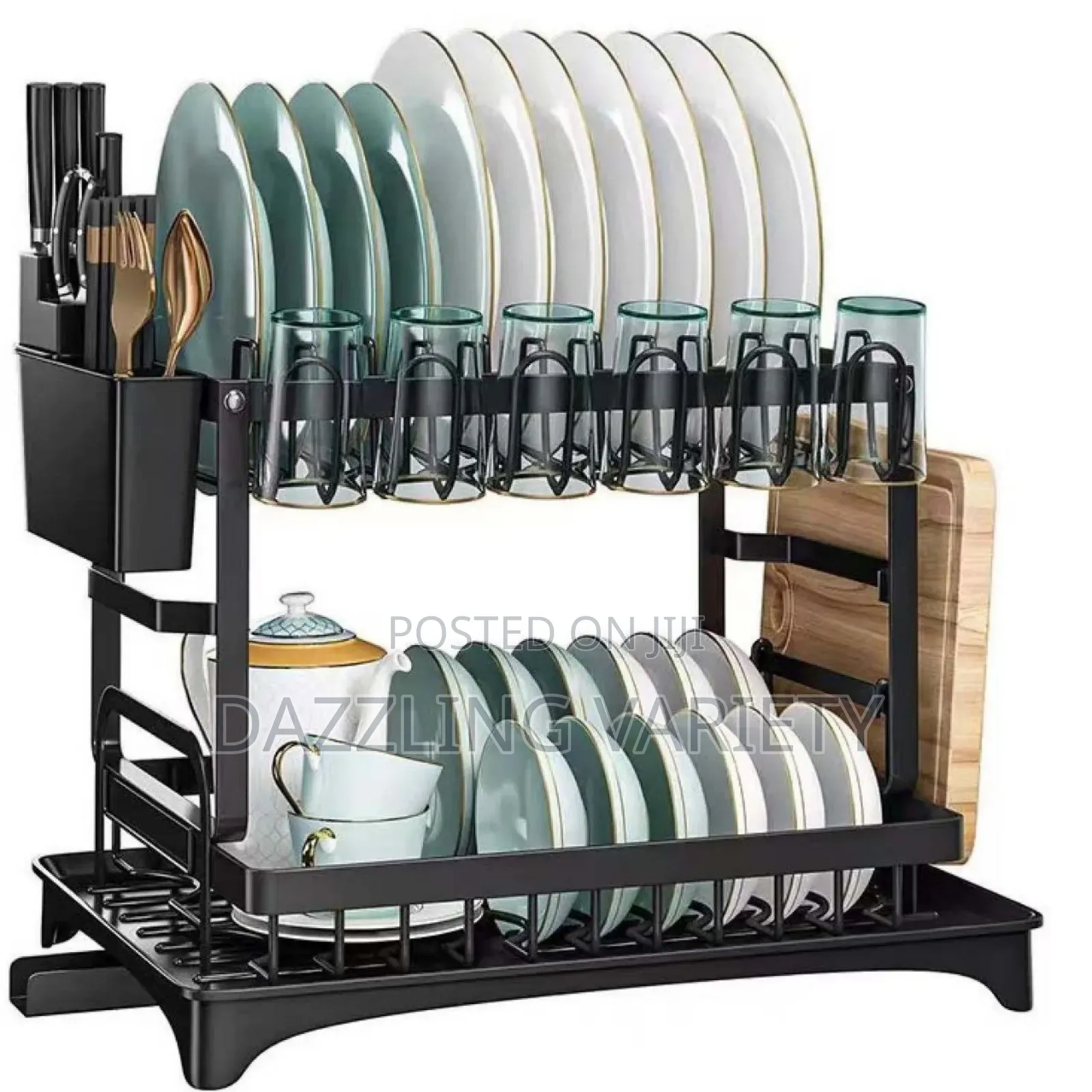 2 Layers Dish/Plate Drainer Rack