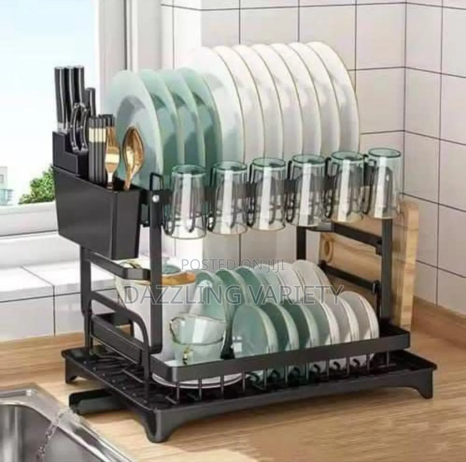 2 Layers Dish/Plate Drainer Rack
