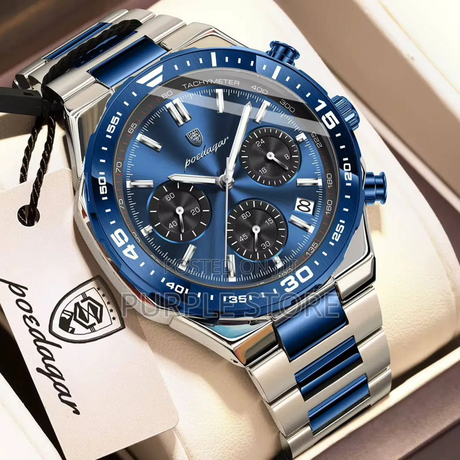 Poedagar Chronograph Watches (For Men) Water-Resistant 30m