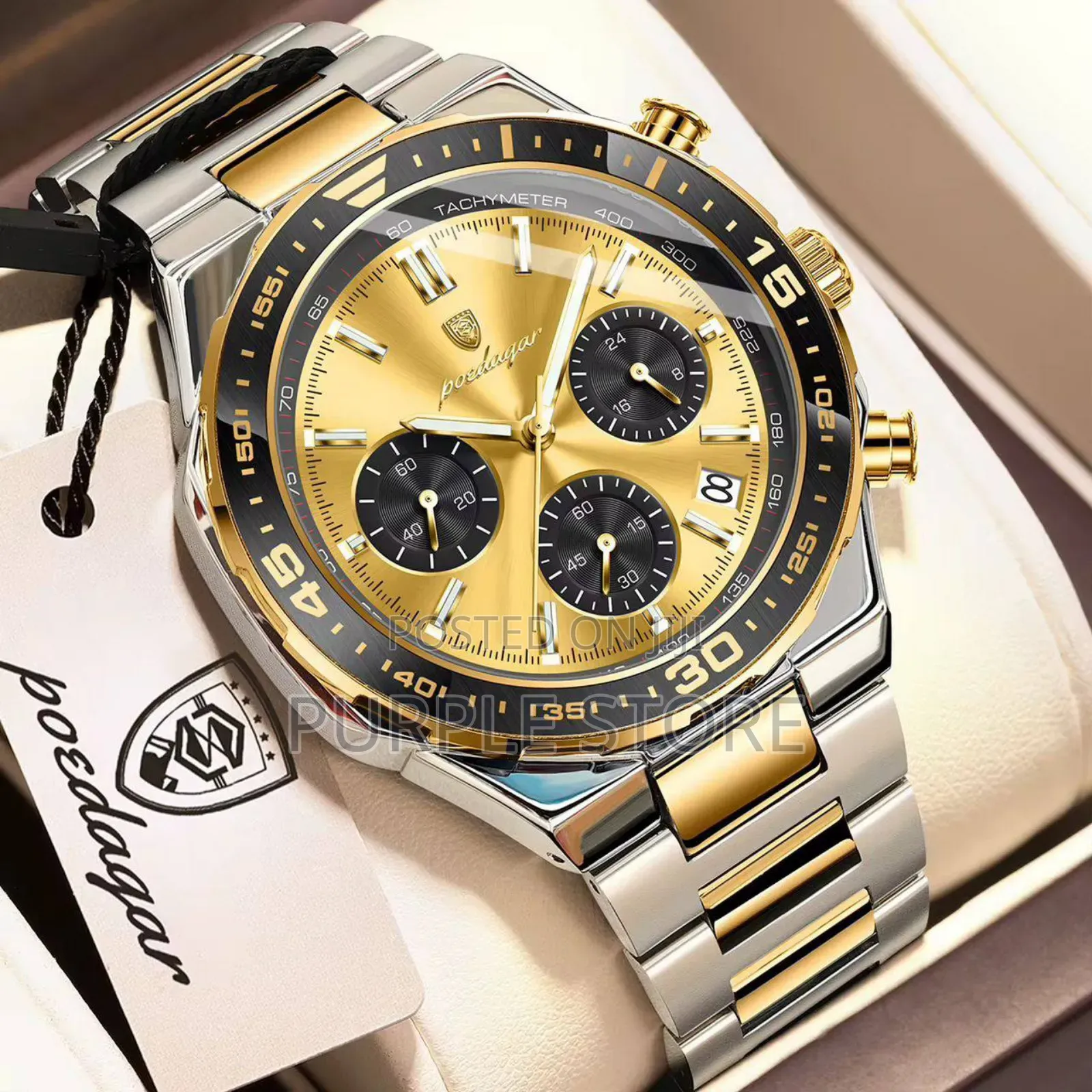 Poedagar Chronograph Watches (For Men) Water-Resistant 30m