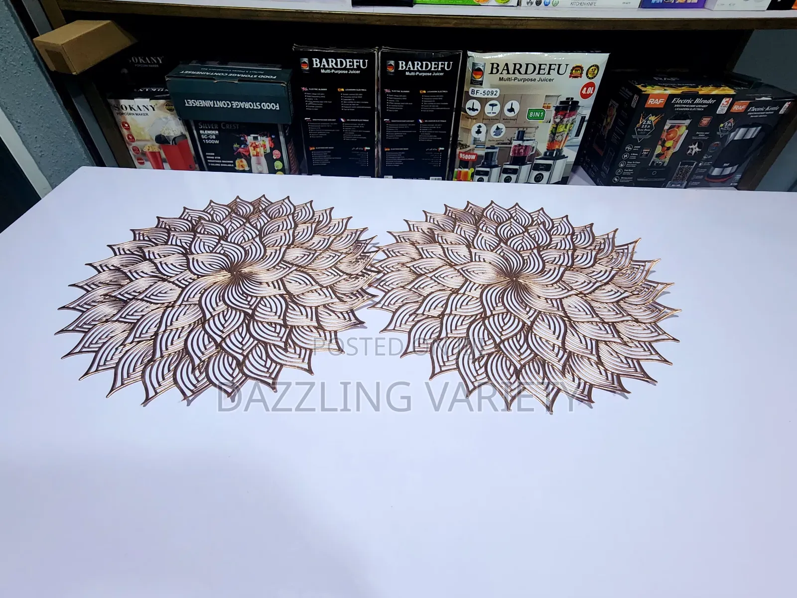 12pcs High Quality Luxury Table Mat - Rose Gold