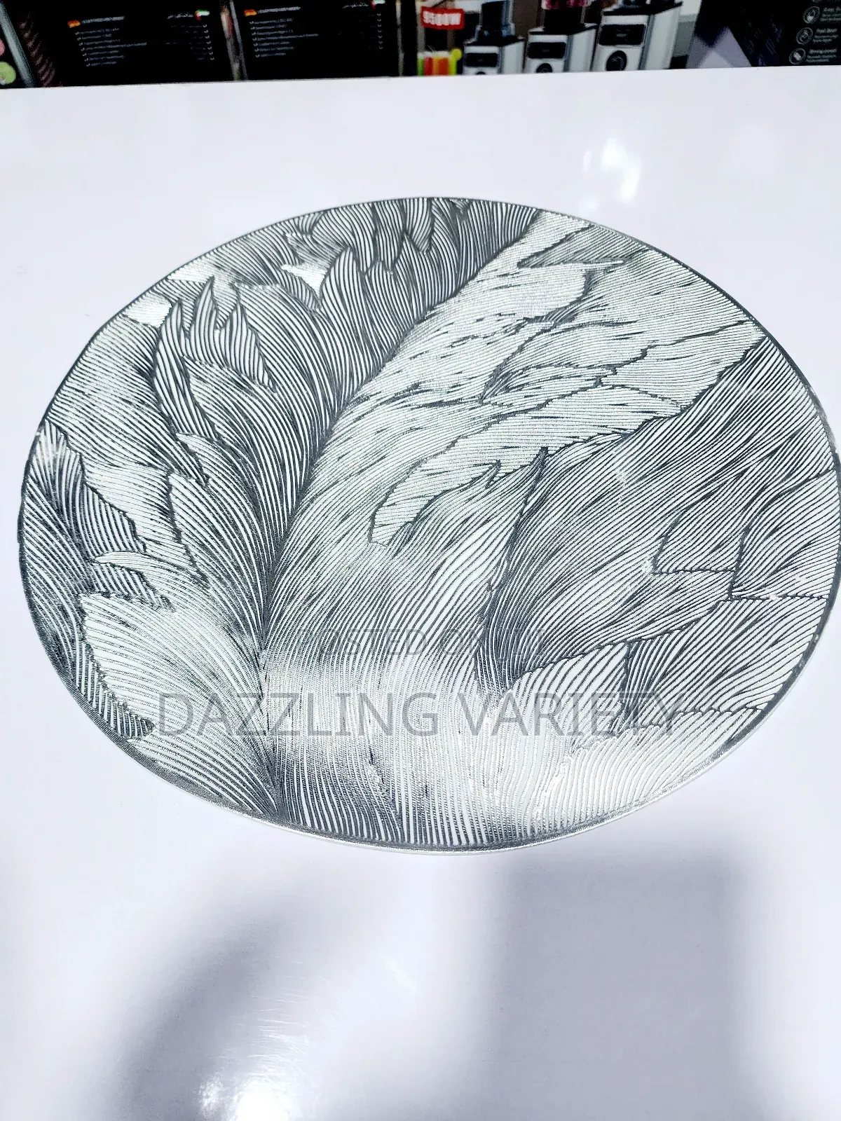 12pcs High Quality Luxury Table Mat - Silver Colour