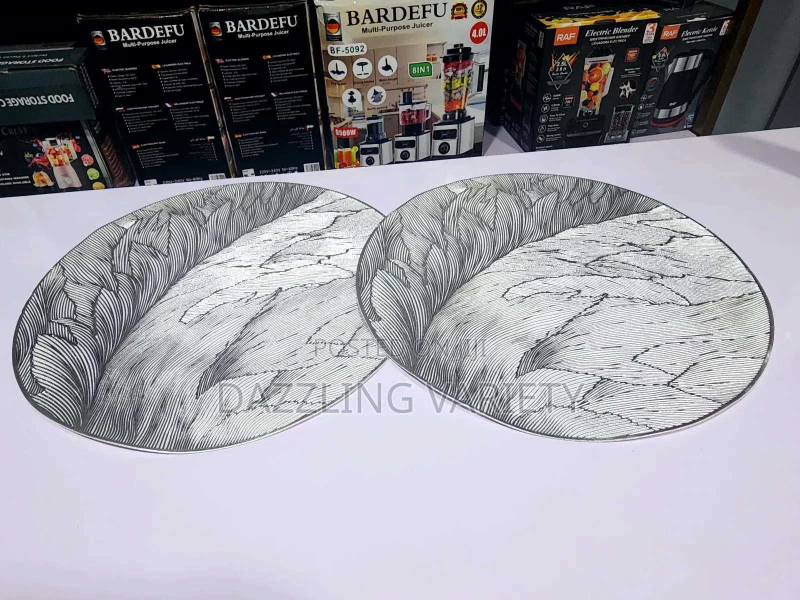 12pcs Table Mat/Placemats - Silver Colour