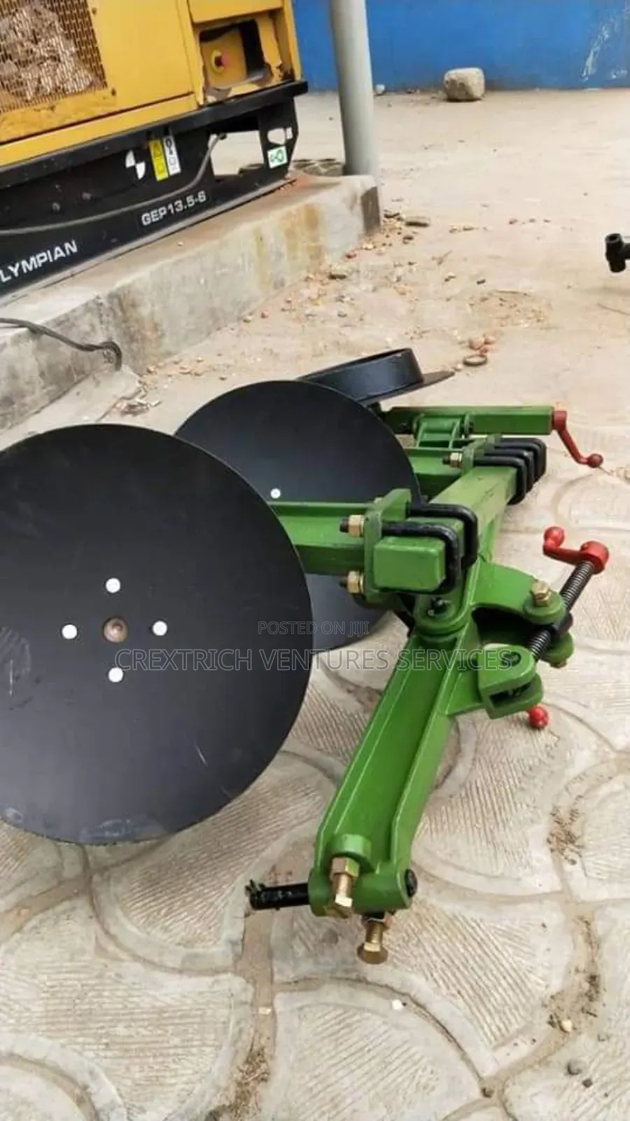 Disc Plough Implement: Walking Tractor 10 -24 Hp