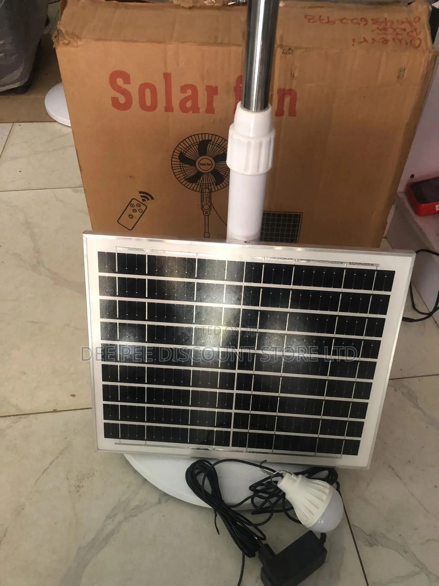 16-Inch Solar Fan With Solar Panel
