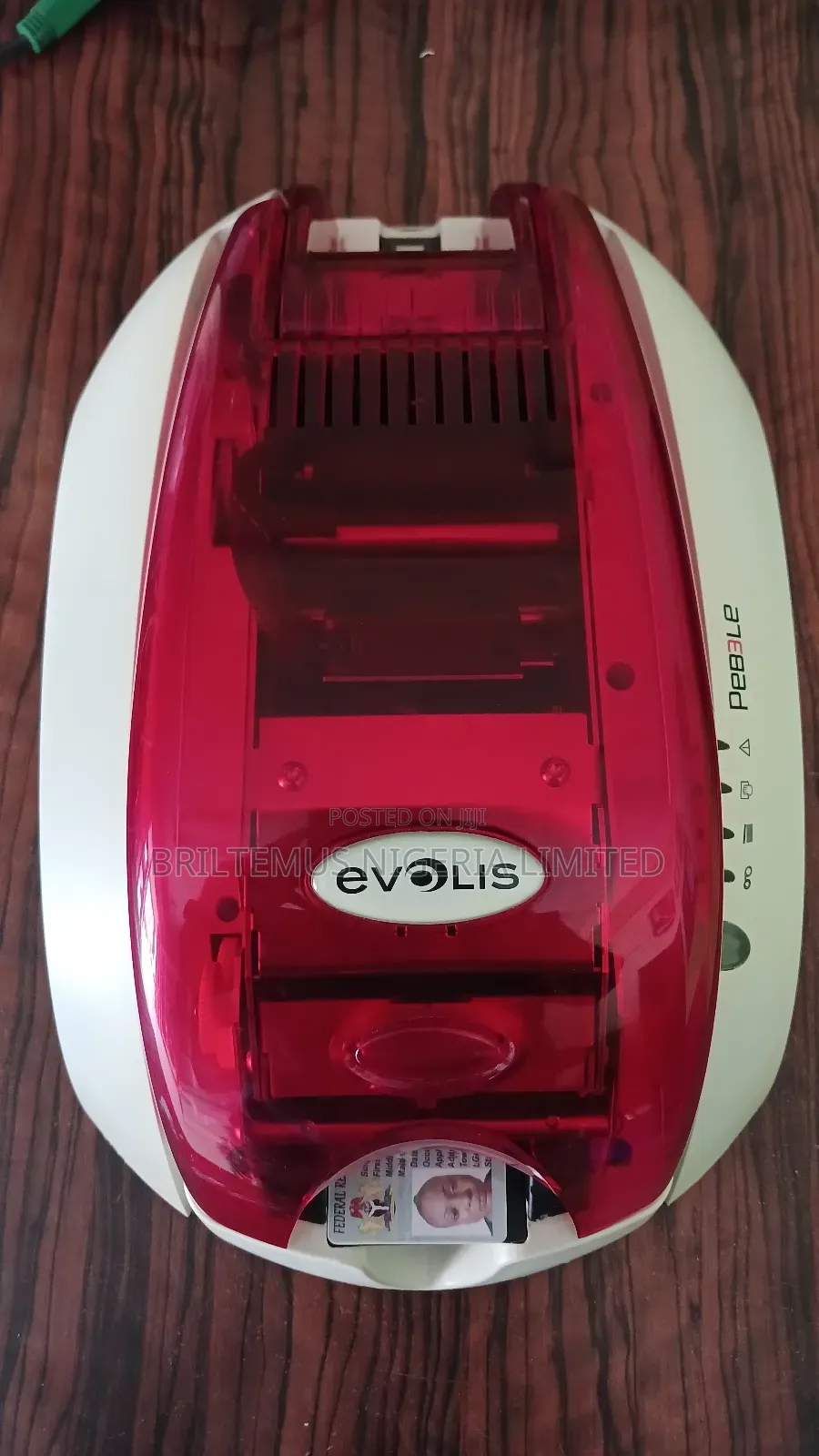 Tested Ok Uk-Used Evolis Pebble3 Single Sided Plastic Id Card Printer