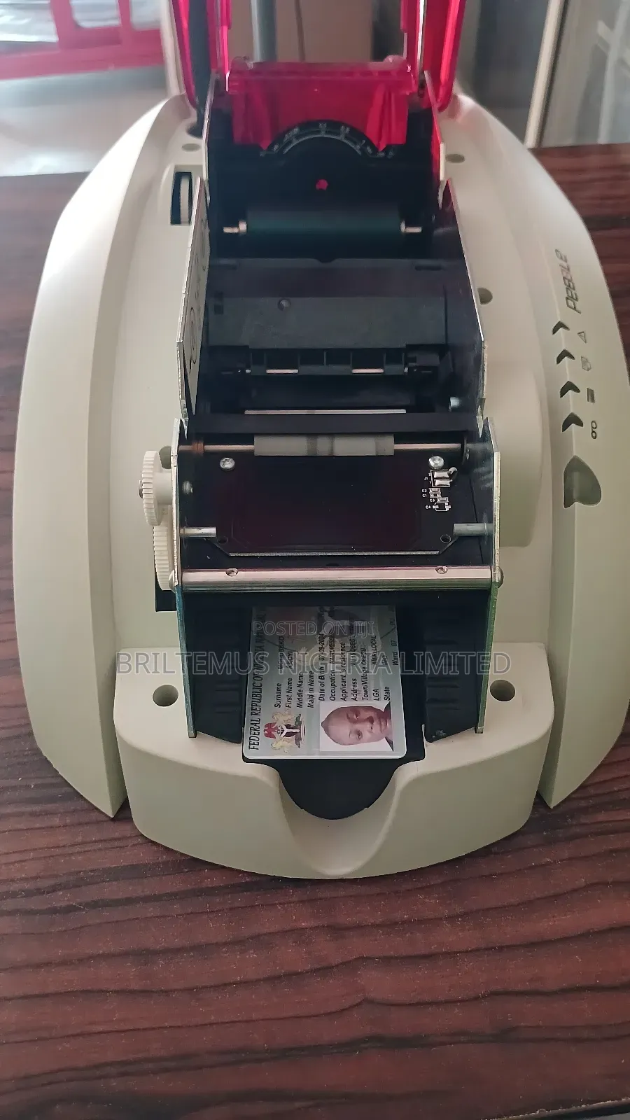 Tested Ok Uk-Used Evolis Pebble3 Single Sided Plastic Id Card Printer