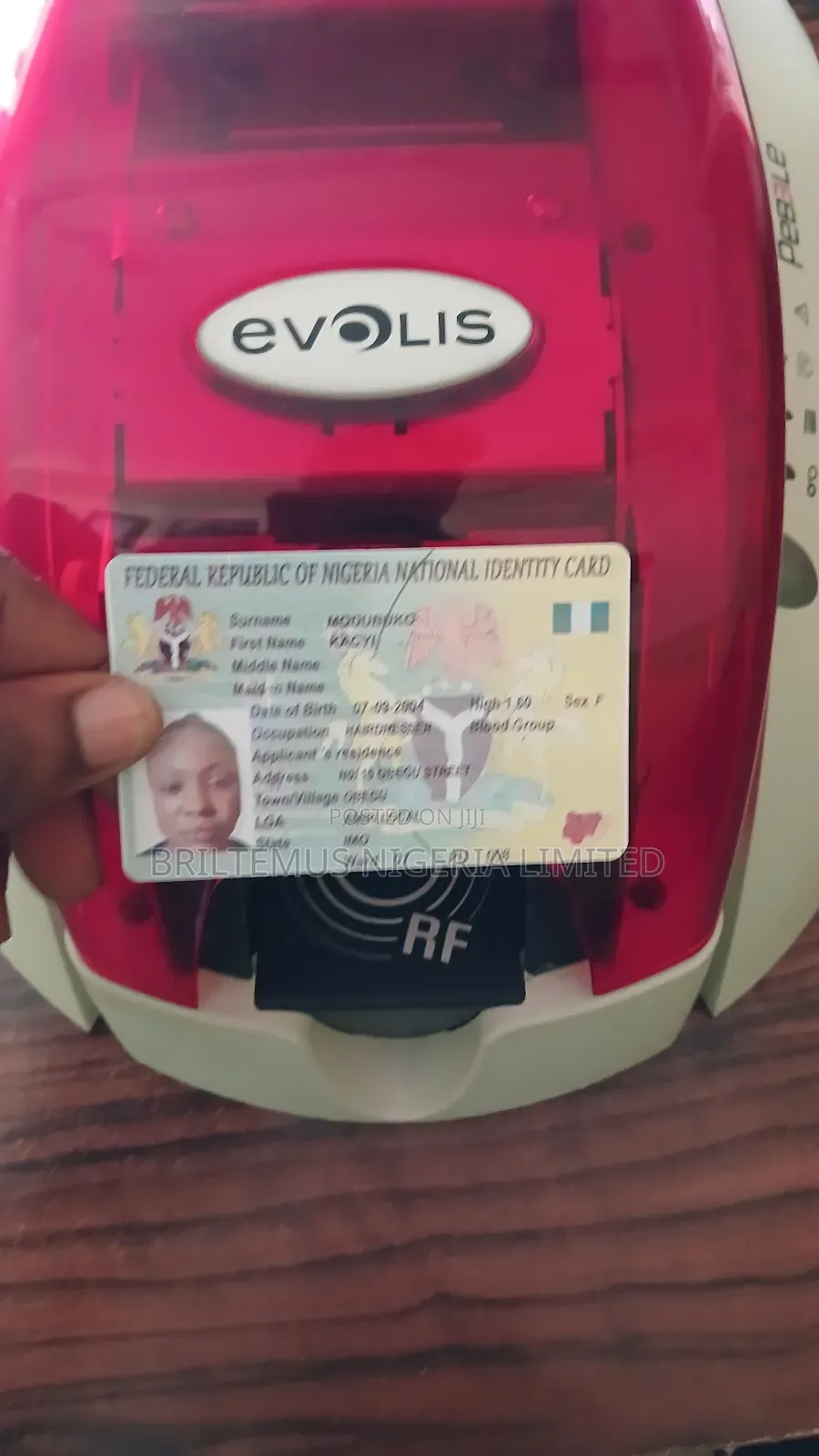 Tested Ok Uk-Used Evolis Pebble3 Single Sided Plastic Id Card Printer