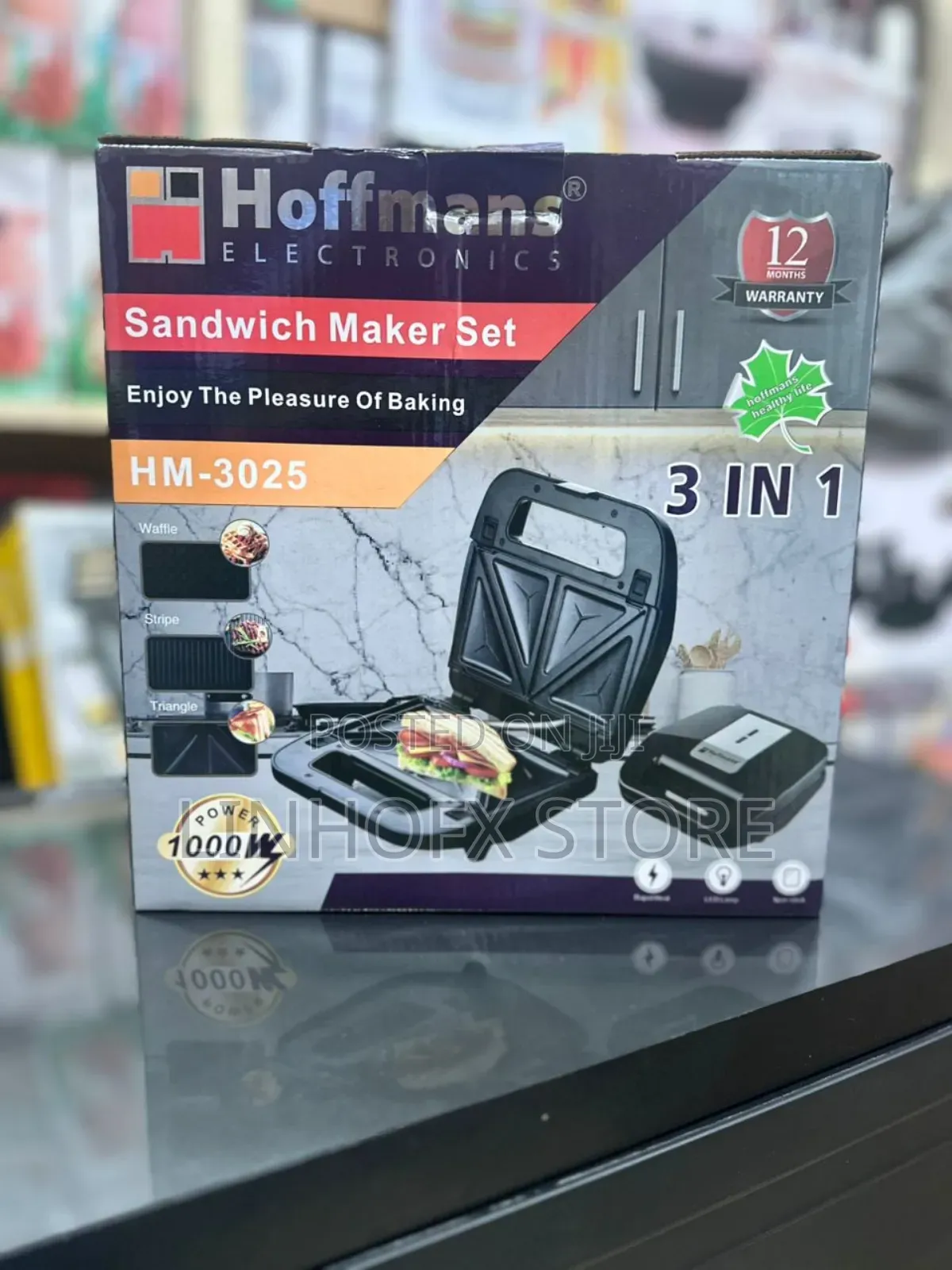 Hoffsman 3in1 Sandwich Maker
Waffle Grill and Sandwich
