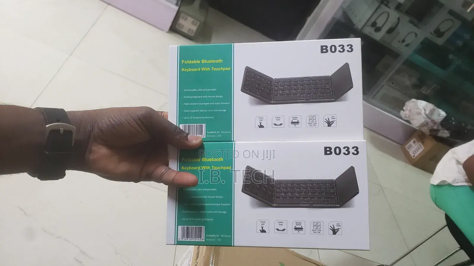 Foldable Bluetooth Keyboard With Touchpad B033