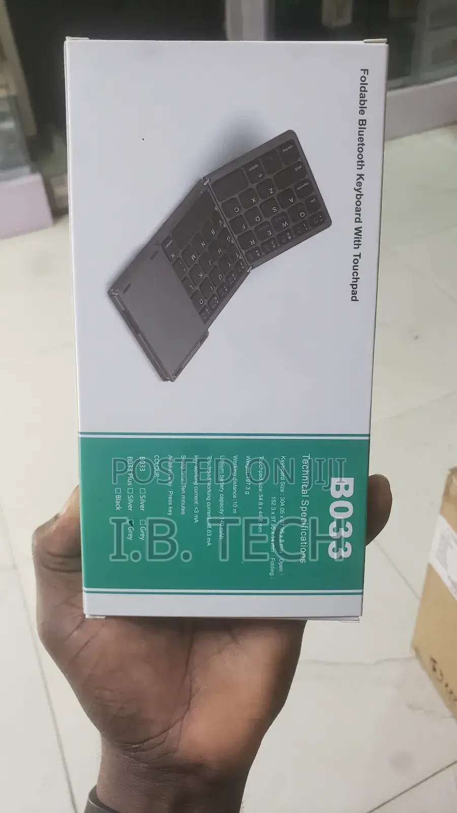 Foldable Bluetooth Keyboard With Touchpad B033