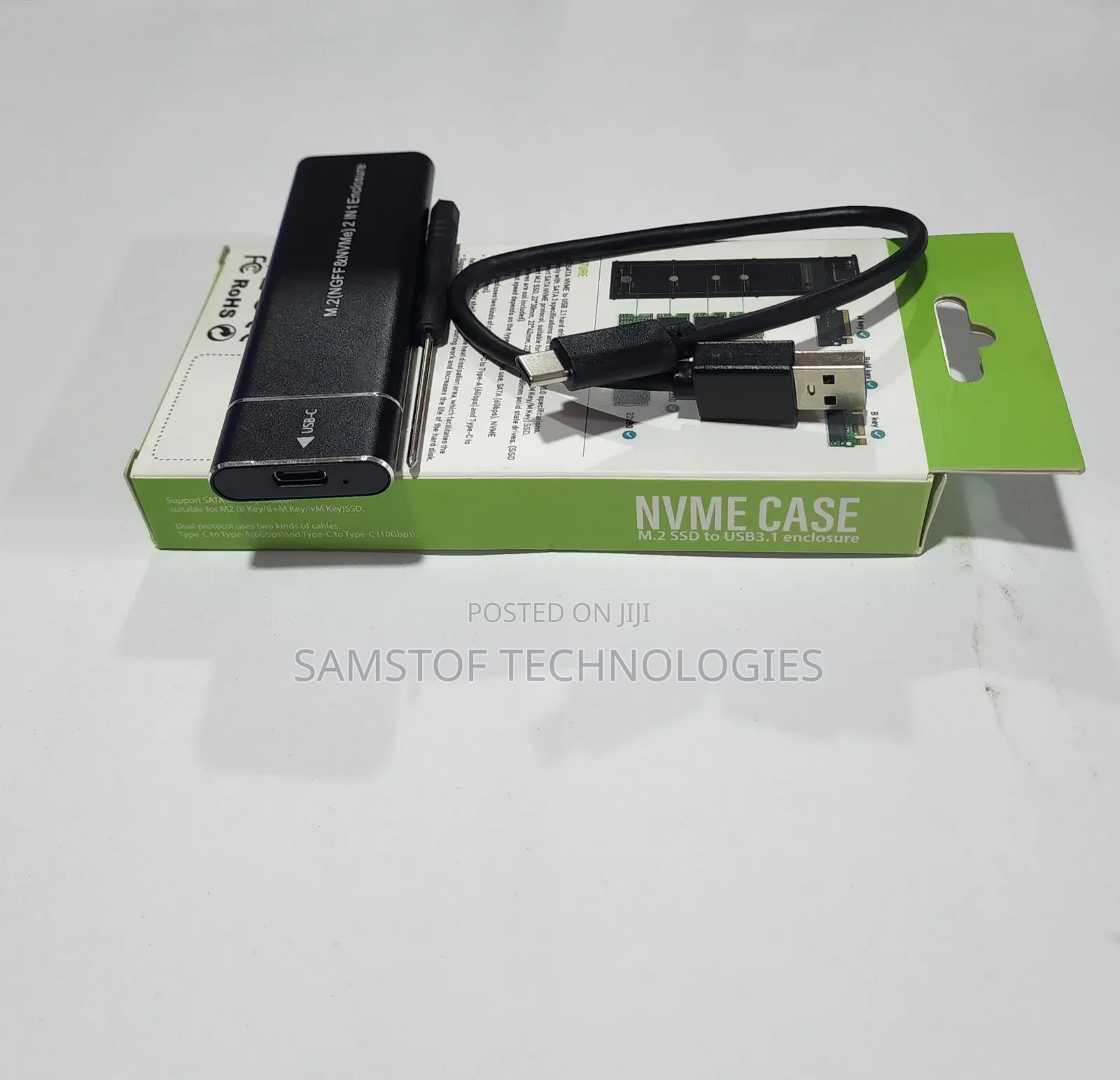 M.2 Sata Nvme to Usb 3.1 Hard Drive Enclosure.