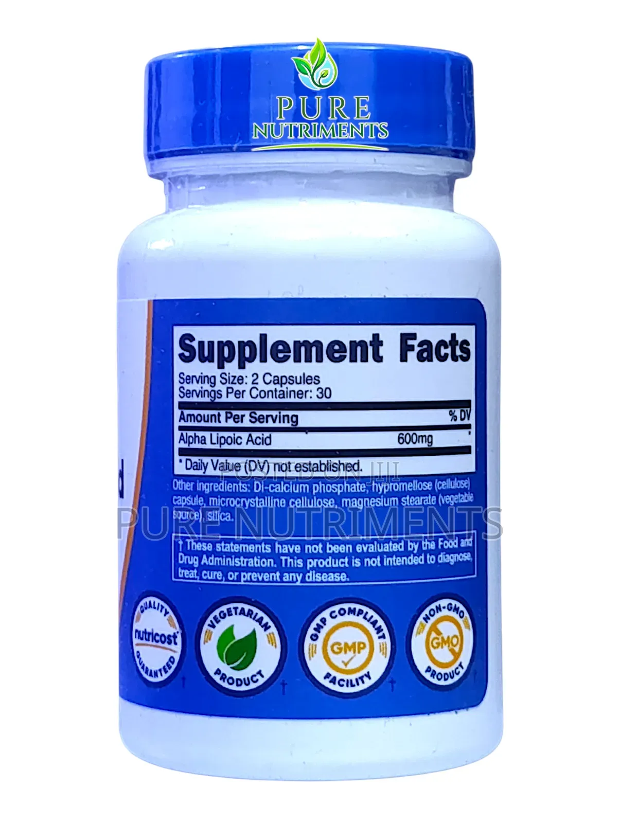Nutricost Alpha Lipoic Acid 300mg Per Capsule 60 Capsules 600mg