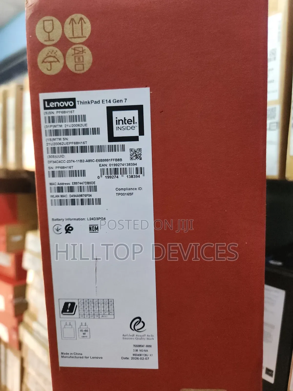New Laptop Lenovo ThinkPad E14 Gen 6 16GB Intel Core Ultra 7 SSD 1T