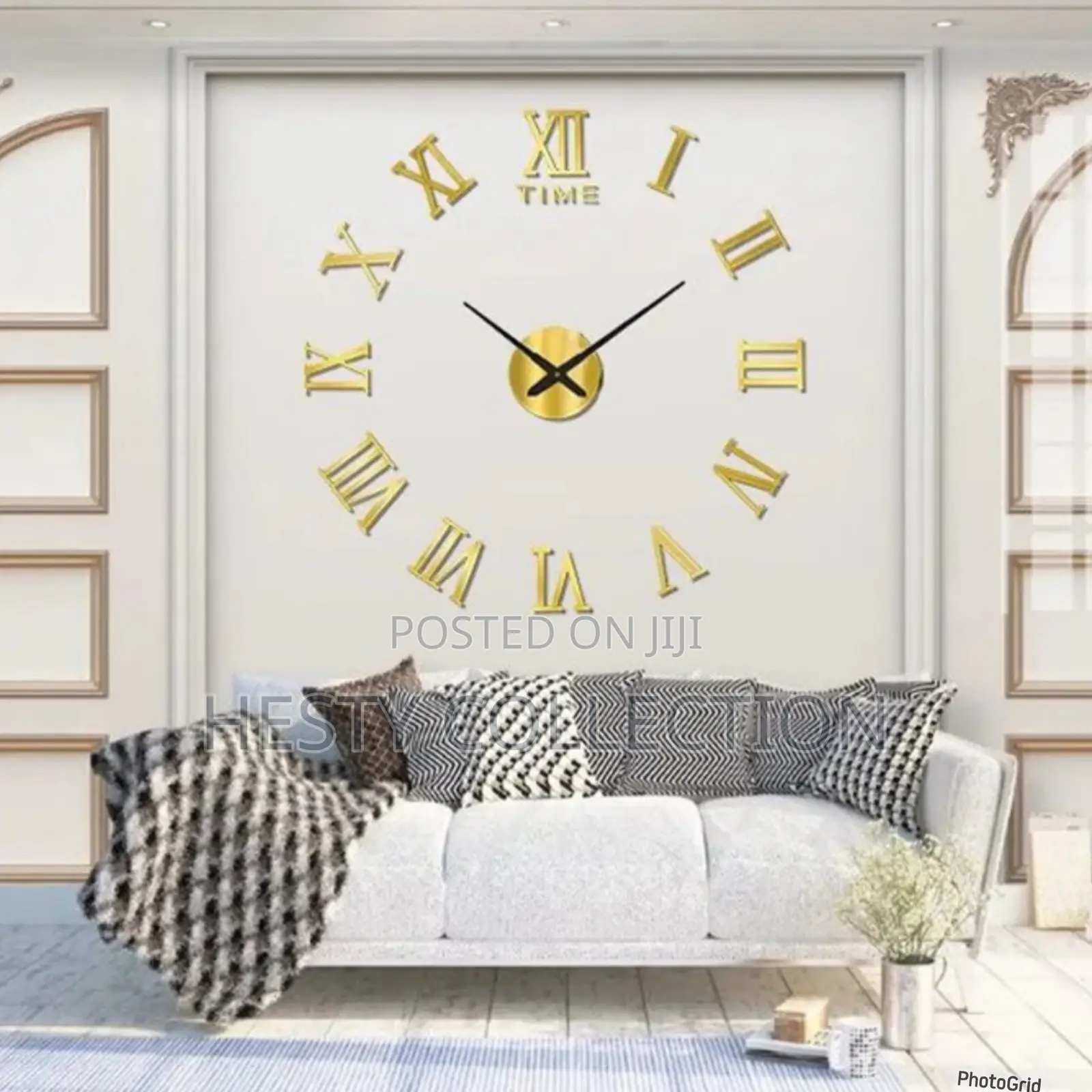Diy 3d Acrylic Big Fancy Wall Clock 130cm Roman Numeral Design