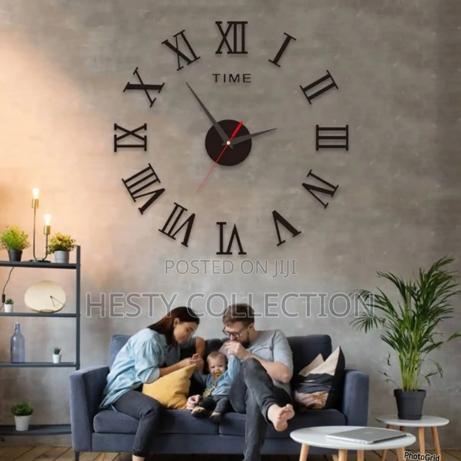 Diy 3d Acrylic Big Fancy Wall Clock 130cm Roman Numeral Design