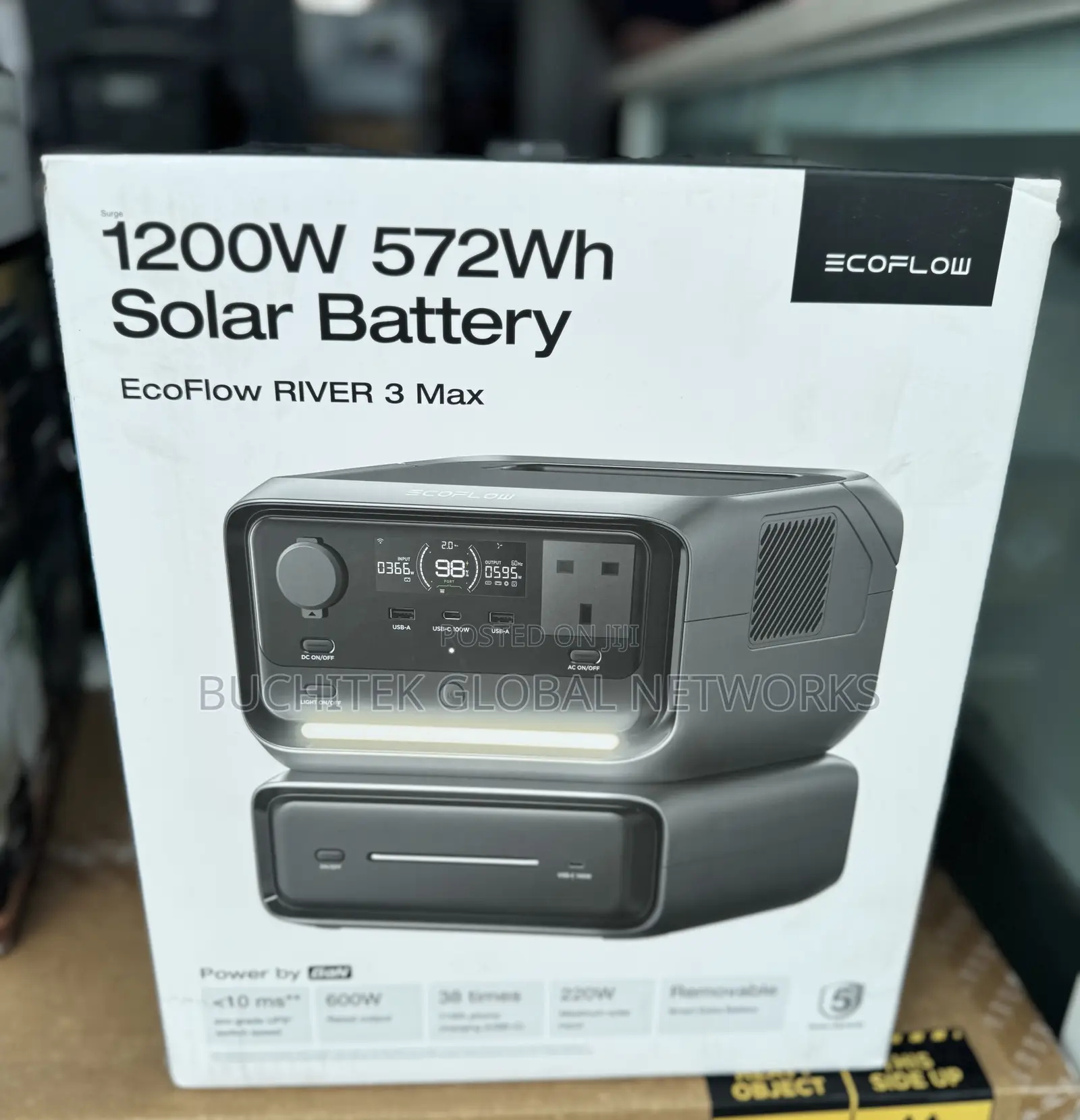 Ecoflow River 3 Max 1200w 572wh Power Station.